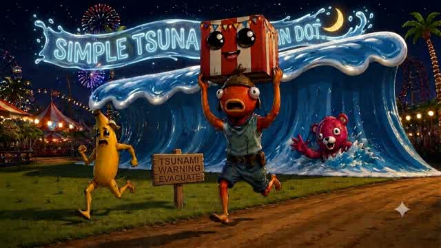 SIMPLE TSUNAMI FOR THE BRAINROTS — Fortnite Creative map cover art