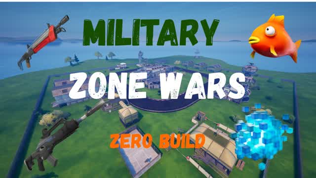 Military Zone Wars | Zero Build — Fortnite Creative map cover art
