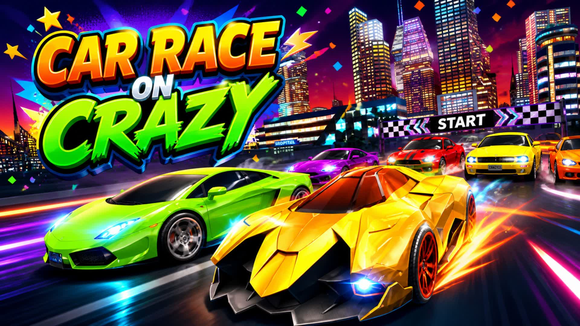 CAR RACE ON CRAZY — Fortnite Creative map
