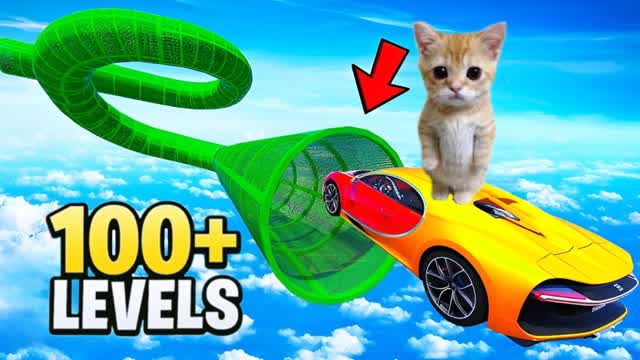OBBY CAR PARKOUR + CATS😺 — Fortnite Creative map cover art