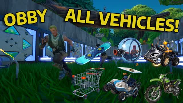 OBBY BUT ON EVERY VEHICLE — Fortnite Creative map cover art