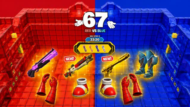 RED VS BLUE RVB MEGA — Fortnite Creative map cover art