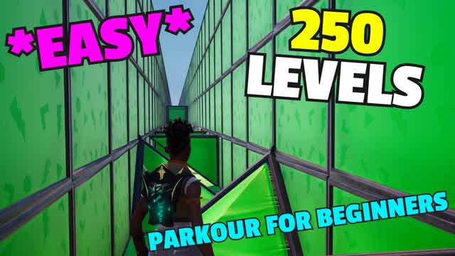 250 Easy Parkour For Beginners — Fortnite Creative map cover art