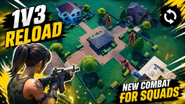 RELOAD 1V3 — Fortnite Creative map cover art