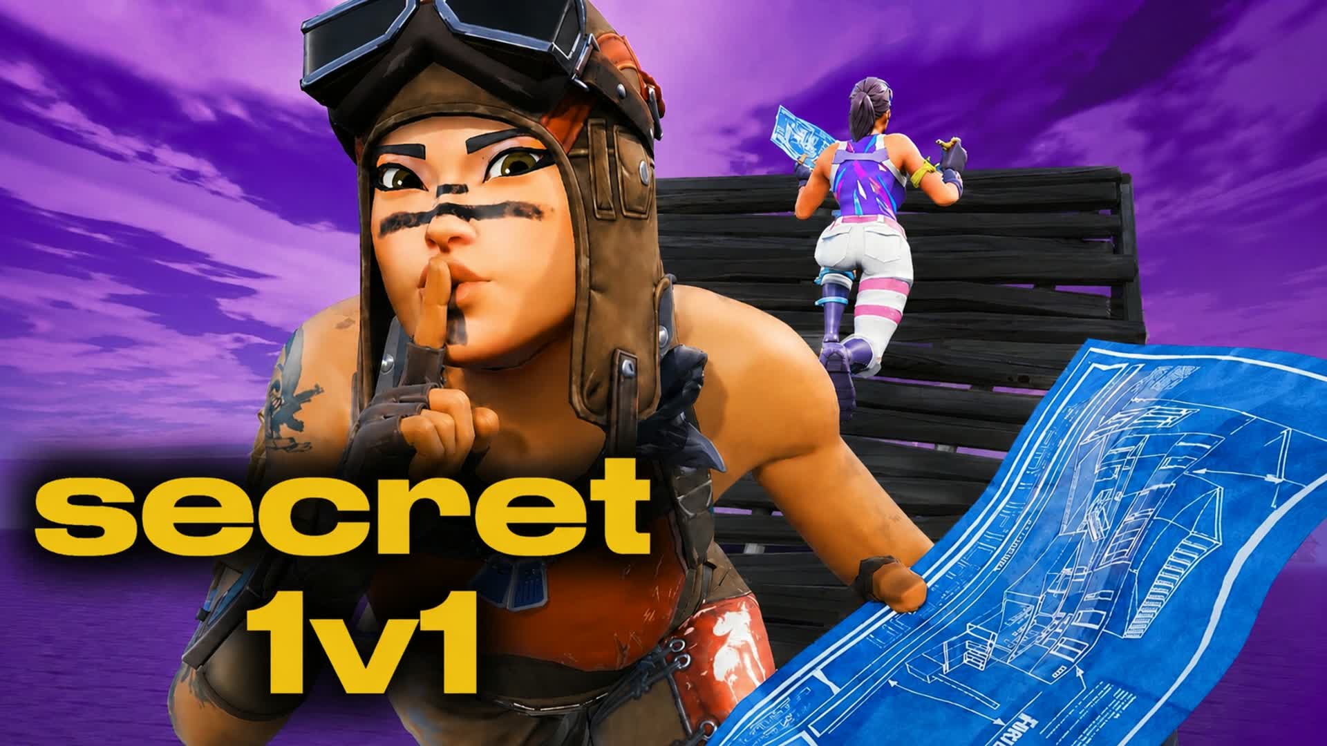 Hidden 1v1 🤫 — Fortnite Creative map