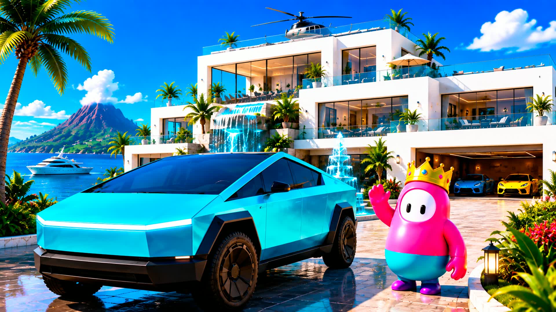 [🏝️] MANSION TYCOON [FG] TROPICAL — Fortnite Creative map