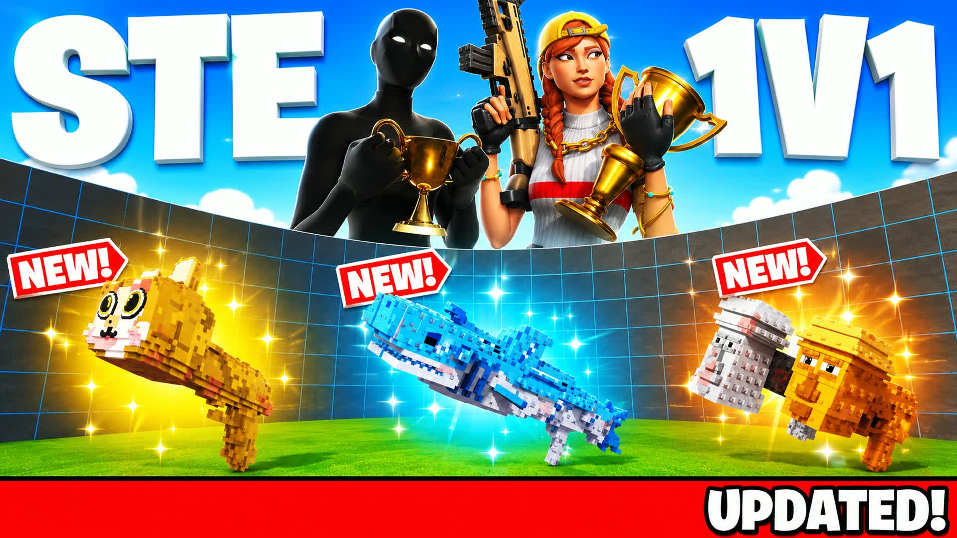 STE 1V1 FFA - ALL GUNS & RIDES — Fortnite Creative map