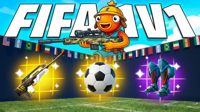 FIFA 1V1 ALL GUNS & VEHICLES — Fortnite Creative map cover art
