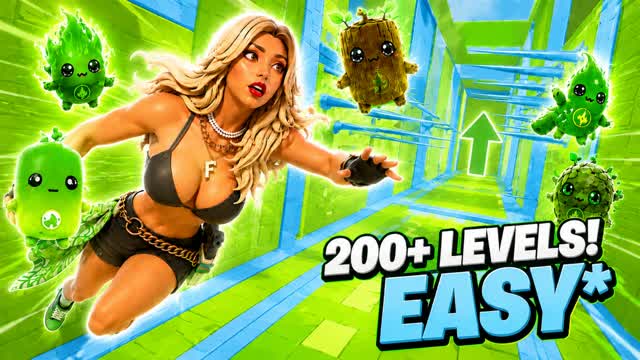 PARKOUR EASY + 200 LEVELS SPIRIT — Fortnite Creative map cover art