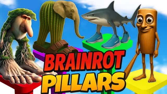 STEAL THE BRAINROT PILLARS 🤣 — Fortnite Creative map cover art