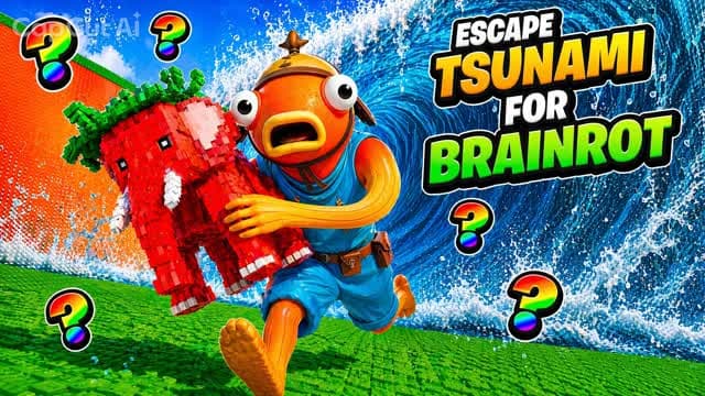 TSUNAMI BRAINROT ❓✨ — Fortnite Creative map cover art