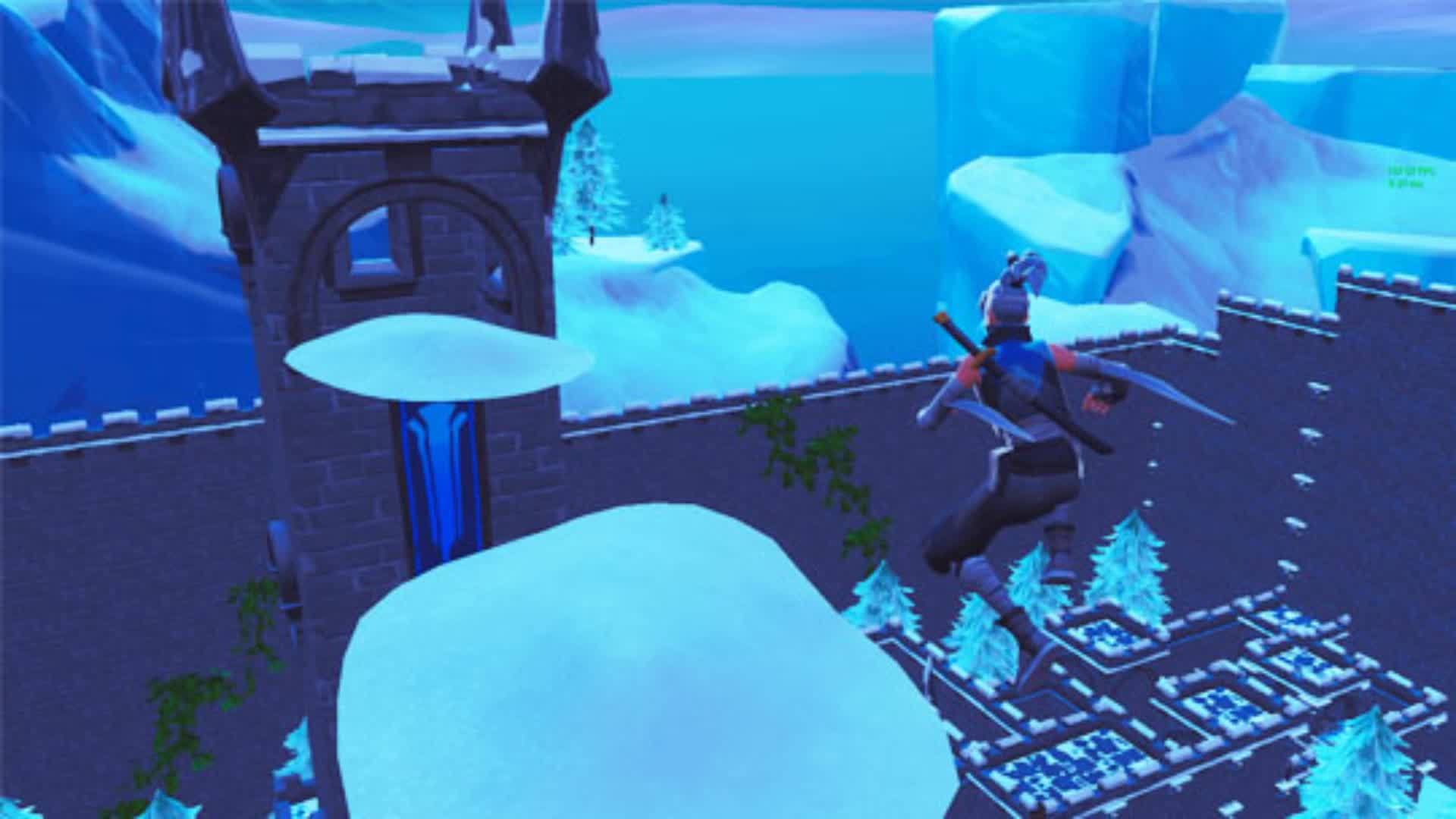Ice parkour — Fortnite Creative map