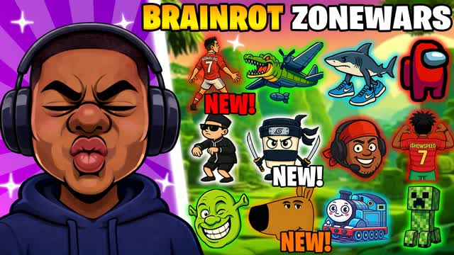 CRAZY BRAINROT ZONE WARS 😂 — Fortnite Creative map cover art