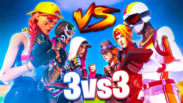 BOX FIGHT 3 VS 3 — Fortnite Creative map