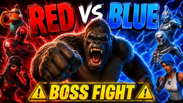 RED VS BLUE BOSS FIGHT KONG — Fortnite Creative map