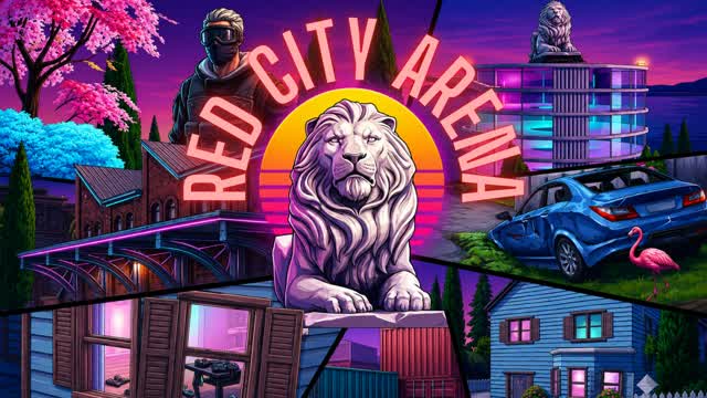Red city arena 🔥​ — Fortnite Creative map cover art