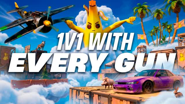 WILD LANDS PILLARS 1V1 WITH EVERY GUN — Fortnite Creative map