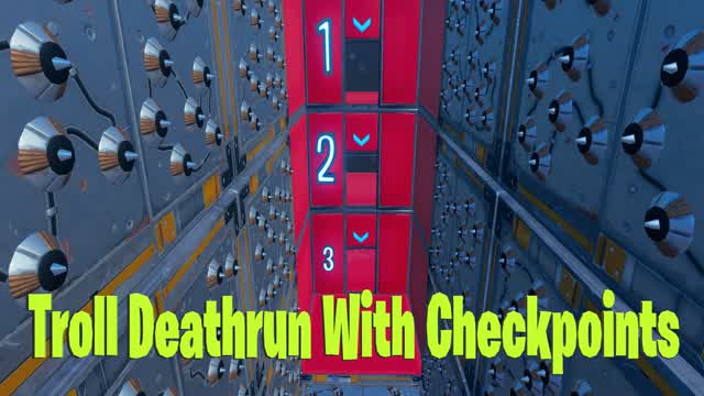 Troll Deathrun With Checkpoints — Fortnite Creative map cover art
