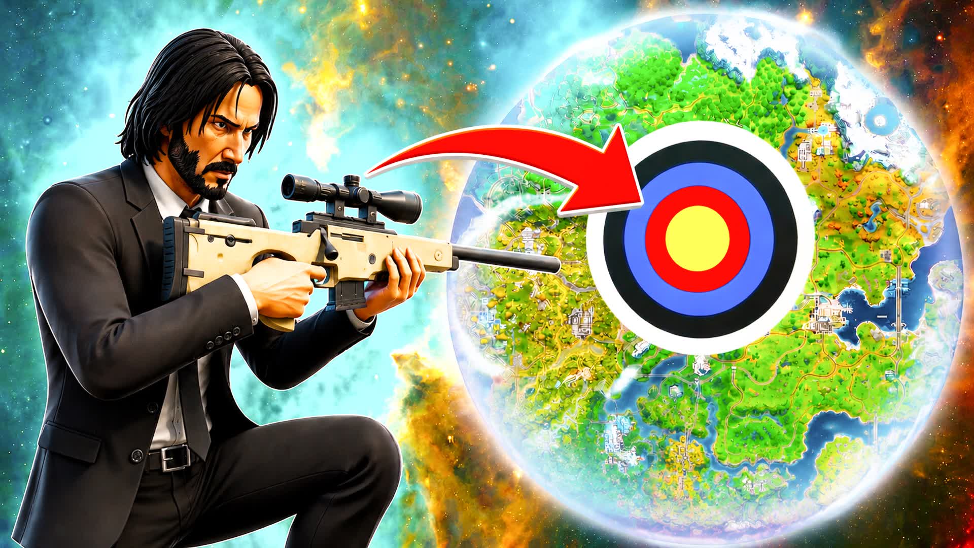 🎯WICK TRICKSHOT PARKOUR 125 LEVELS!! — Fortnite Creative map