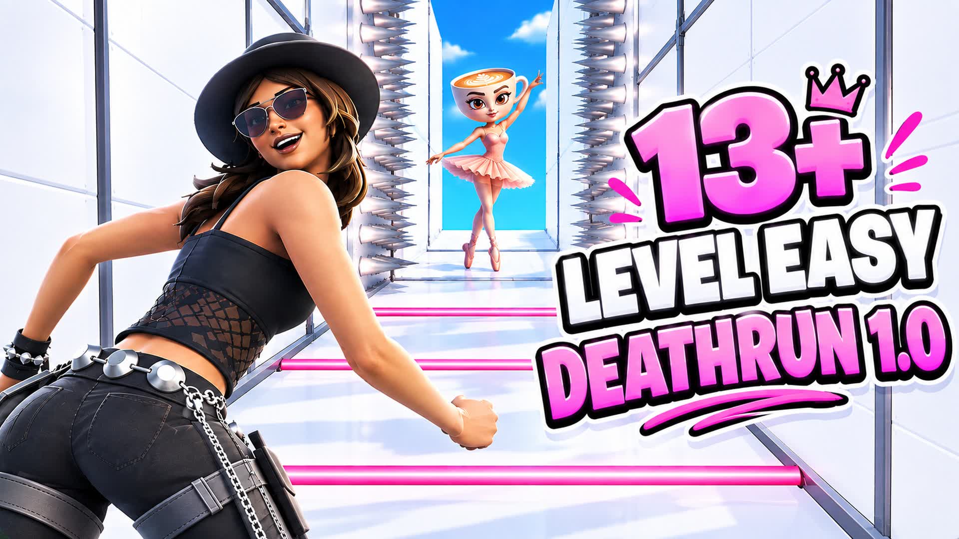 13+ LEVEL EASY DEATHRUN 1.0 — Fortnite Creative map