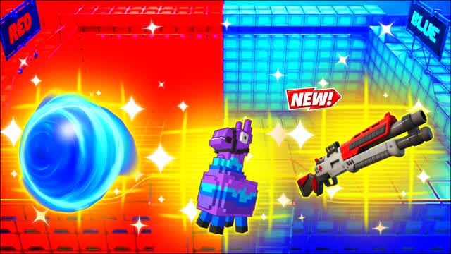 RED VS BLUE TINY WINDOW 🔴🔵 — Fortnite Creative map cover art