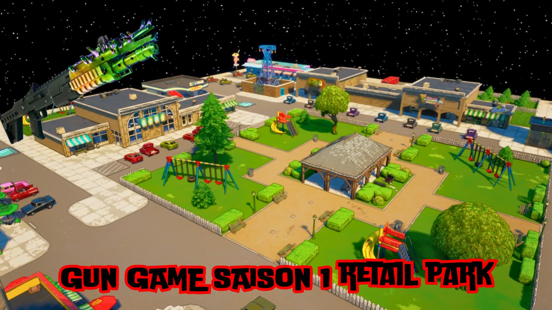 Gun game: retail rows — Fortnite Creative map