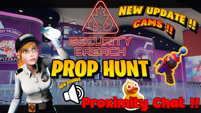 FNAF Security Breach Prop Hunt — Fortnite Creative map cover art