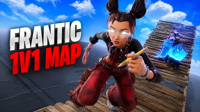 Frantic 1v1 Build Fights (200 Pumps) — Fortnite Creative map