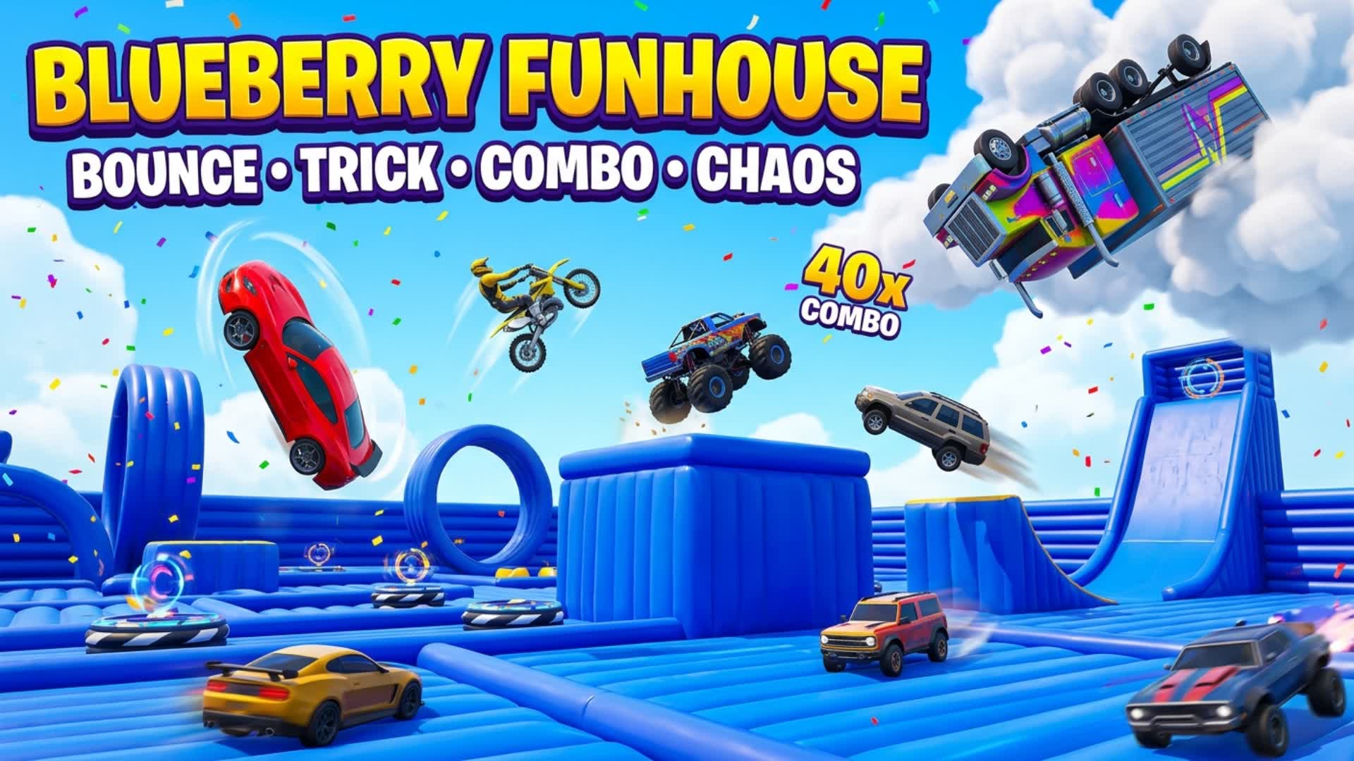 BLUE Funhouse madness — Fortnite Creative map