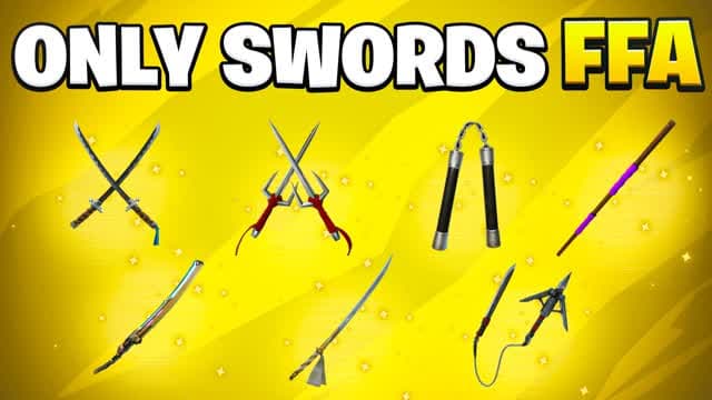 🗡 Only Swords FFA (NEW) — Fortnite Creative map cover art