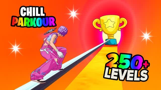 EASY CHILL PARKOUR 250+ — Fortnite Creative map cover art