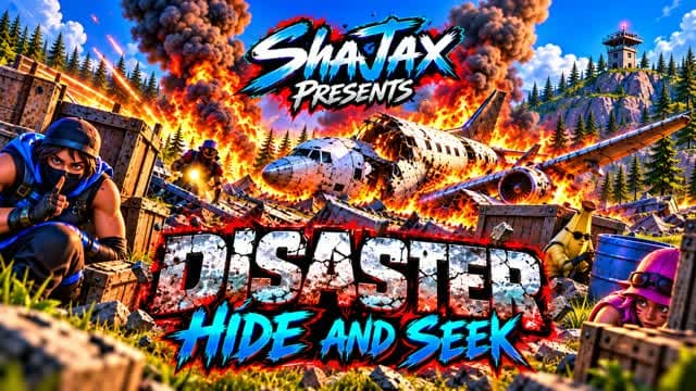 ShaJax Presents Disaster Hide and Seek — Fortnite Creative map cover art