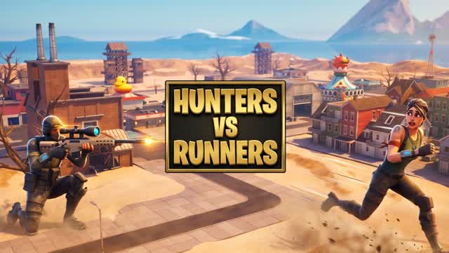 Hunters Vs Runners — Fortnite Creative map cover art