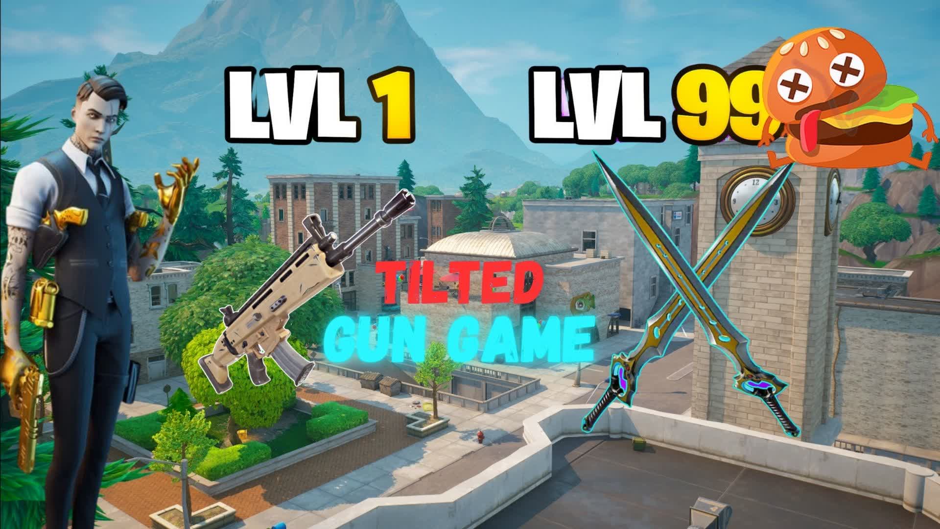 ⭐TILTED GUN GAME⭐ — Fortnite Creative map