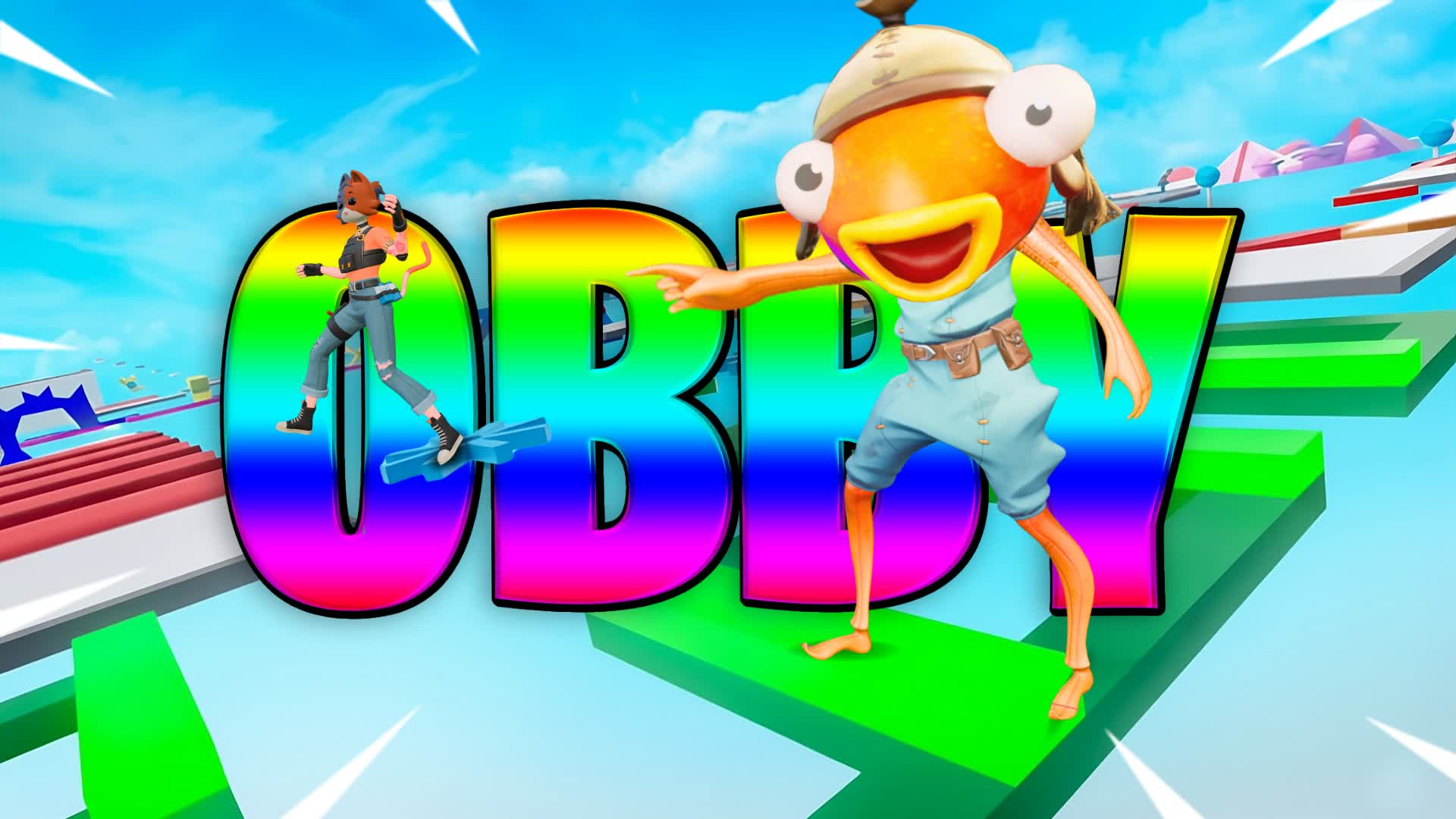 OBBY PARKOUR 🌈 EASY — Fortnite Creative map