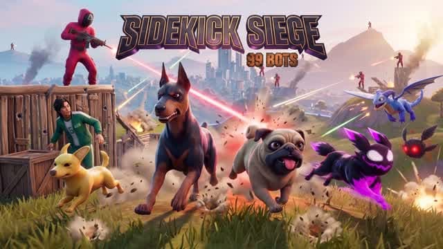 SIDEKICK SIEGE 🐕🦑 99 BOTS — Fortnite Creative map