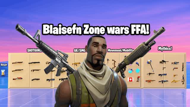 BlaiseFn Zone Wars FFA! — Fortnite Creative map