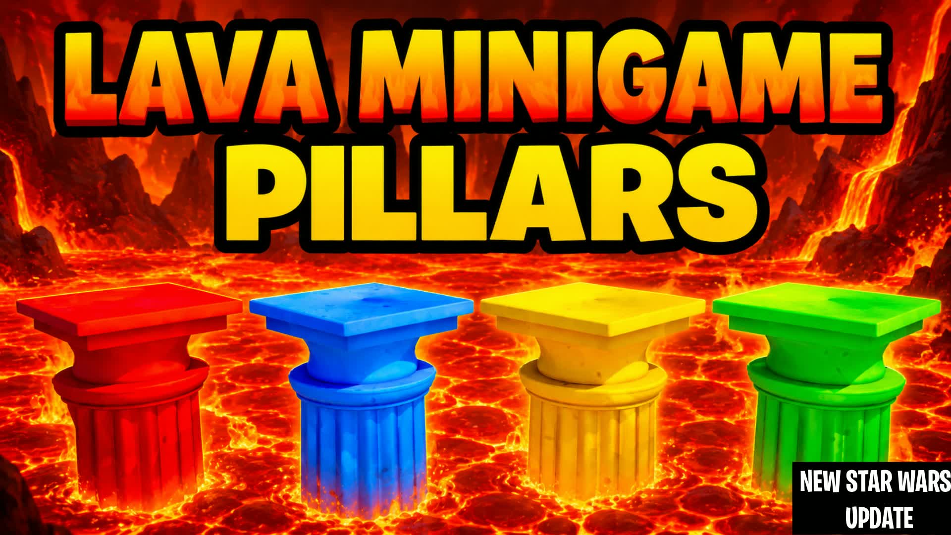 LAVA PILLARS MINIGAMES!!! — Fortnite Creative map