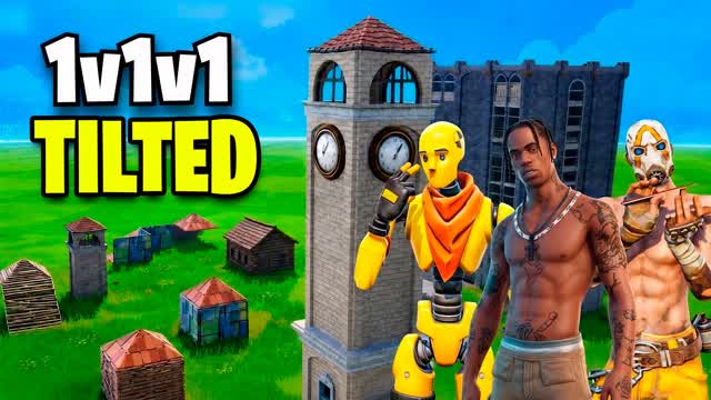 Tilted 1v1v1 Free For All Scrims Onial🎯 — Fortnite Creative map