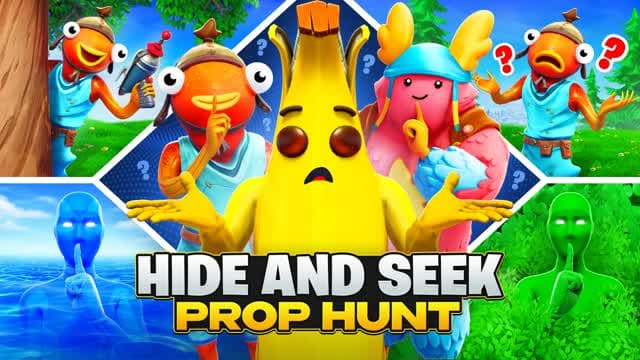 Hide and Seek 🔍 Prop Hunt (BOBTV) — Fortnite Creative map cover art