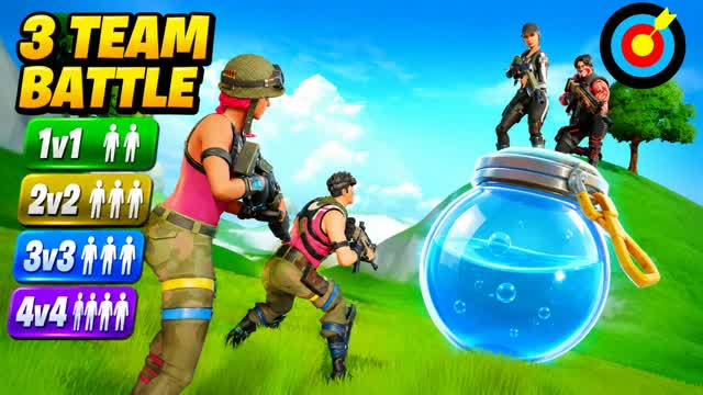Team Battle - 1v1, 2v2, 3v3, 4v4 — Fortnite Creative map cover art