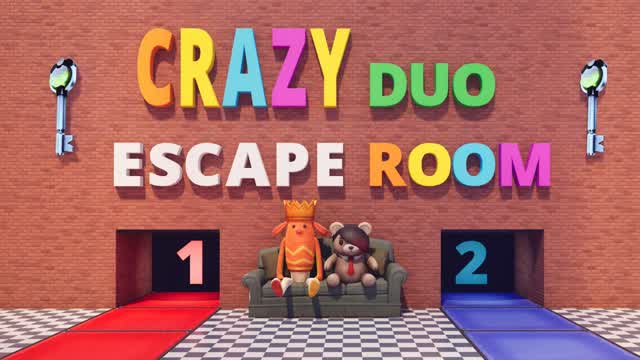 Crazy Duo Escape Room — Fortnite Creative map cover art