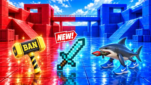 RED VS BLUE CLEAR INTENT 🔴🔵 — Fortnite Creative map cover art