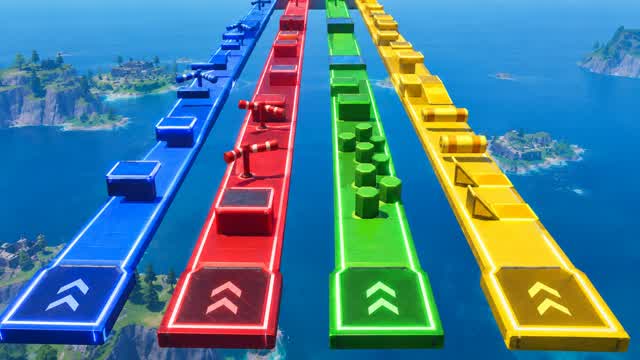 Four-Color Parkour — Fortnite Creative map