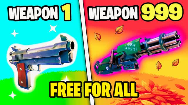 🔫GUN GAME FREE FOR ALL🎯 2579 2289 9925 — Fortnite Creative map