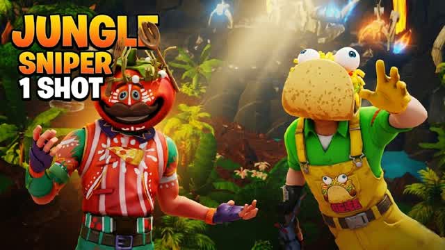 Jungle Sniper 1 Shot — Fortnite Creative map cover art