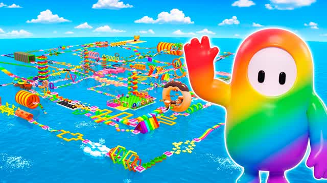 FALL GUYS 300+ OBBY PARKOUR — Fortnite Creative map cover art