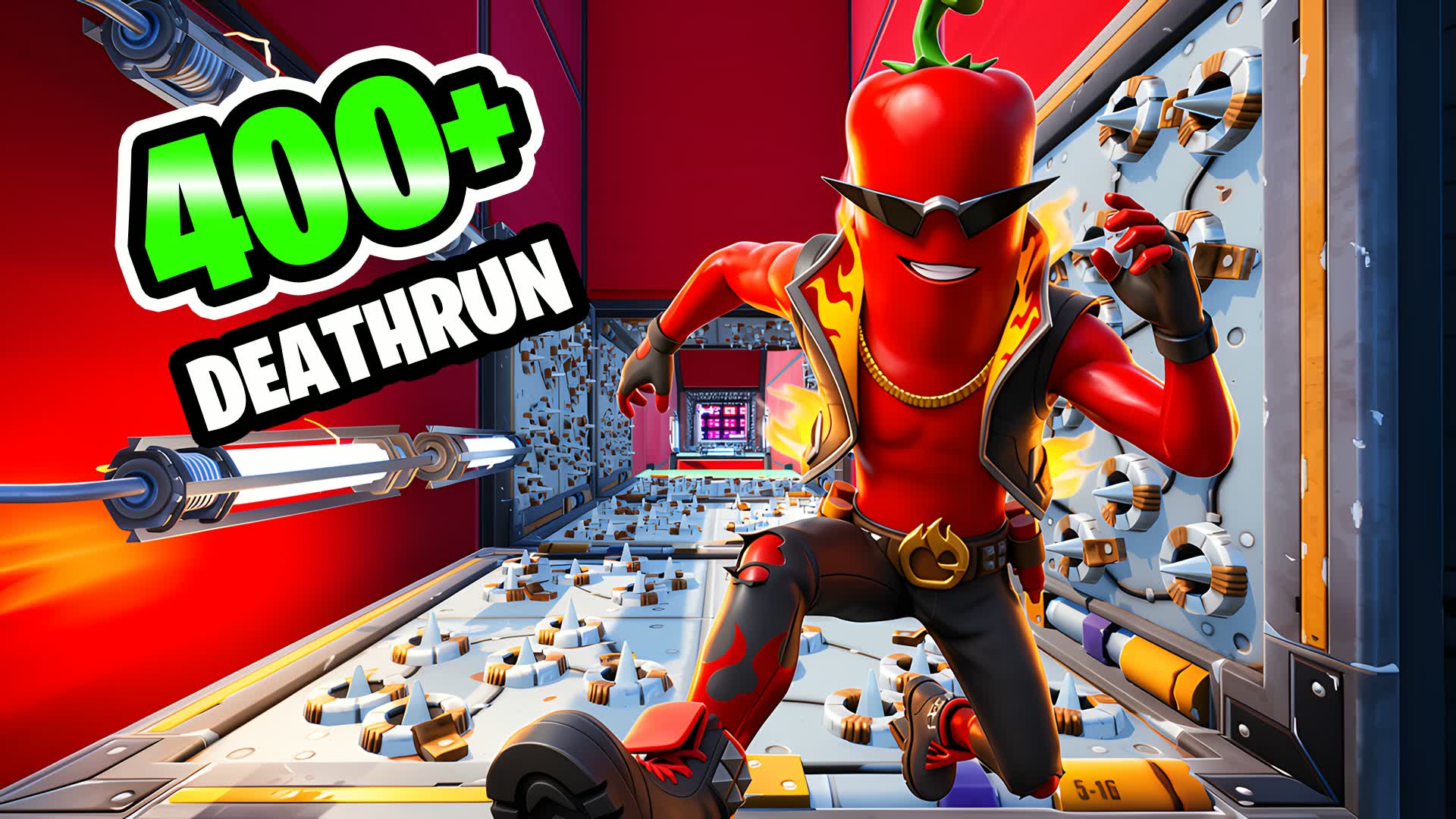 DEFAULT DEATHRUN 400+ PARKOUR — Fortnite Creative map