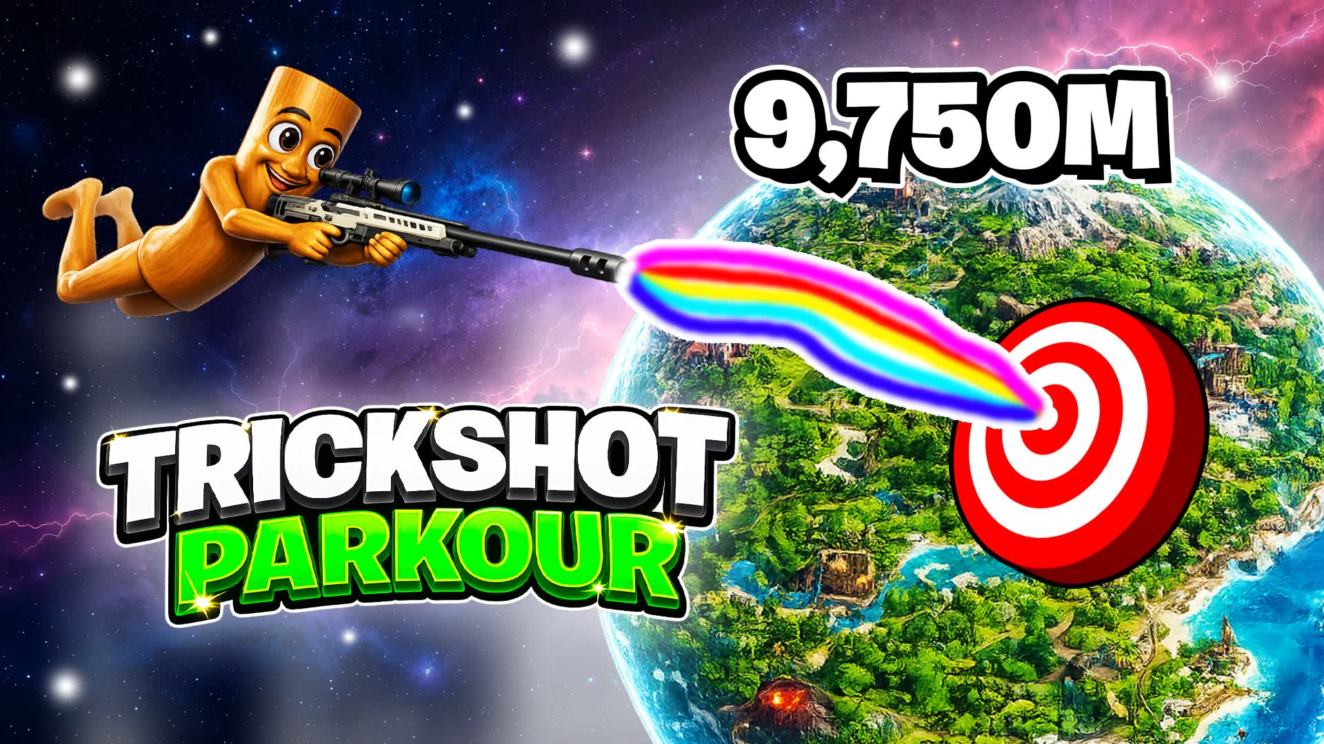LONG TRICKSHOT PARKOUR — Fortnite Creative map