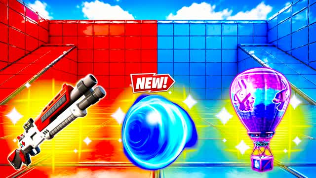 RED VS BLUE HEAVY FIRE FIGHT 🔴🔵 — Fortnite Creative map cover art